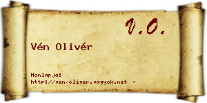 Vén Olivér névjegykártya